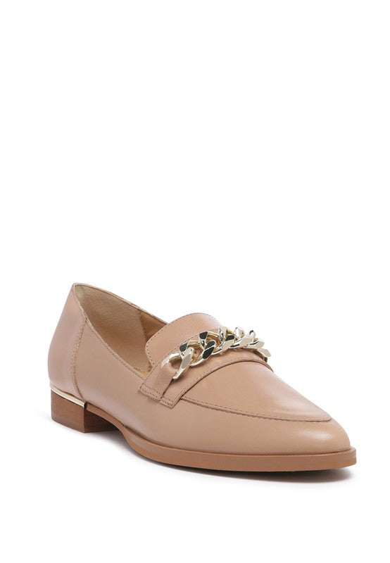 Women's POLA Leather Horsebit Tan Loafers - Tigbuls Variety Fashion