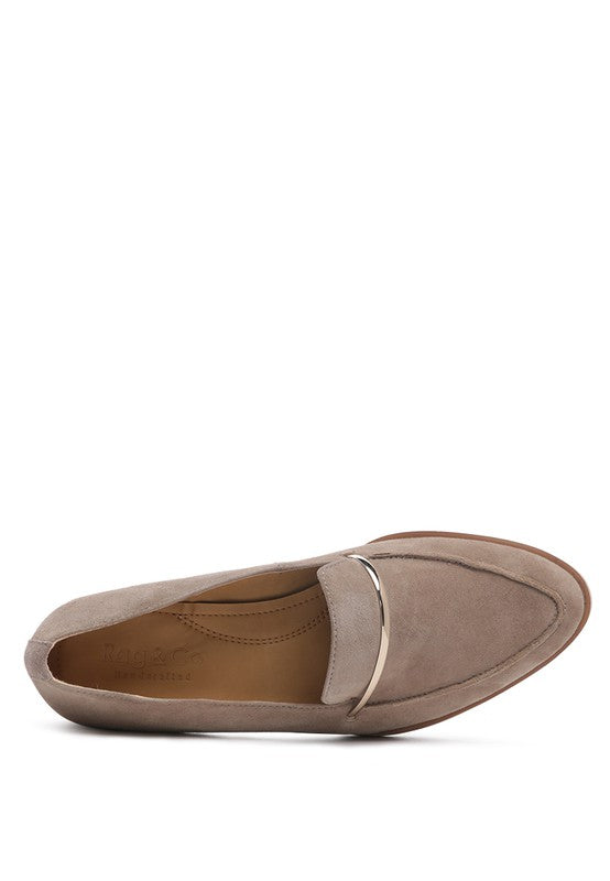 PAULINA Suede Leather Loafers - Tigbul's Variety Fashion Shop