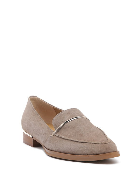 PAULINA Suede Leather Loafers - Tigbul's Variety Fashion Shop