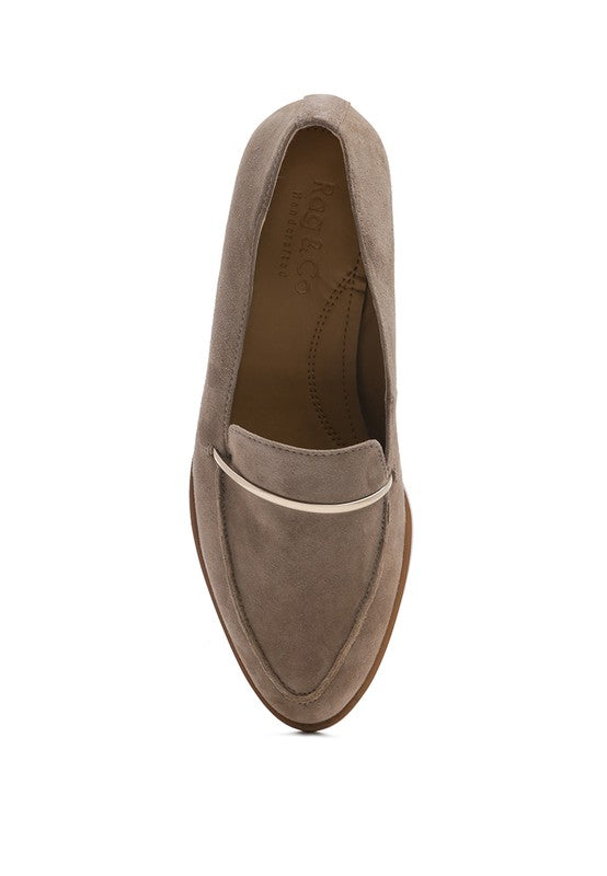PAULINA Suede Leather Loafers - Tigbul's Variety Fashion Shop