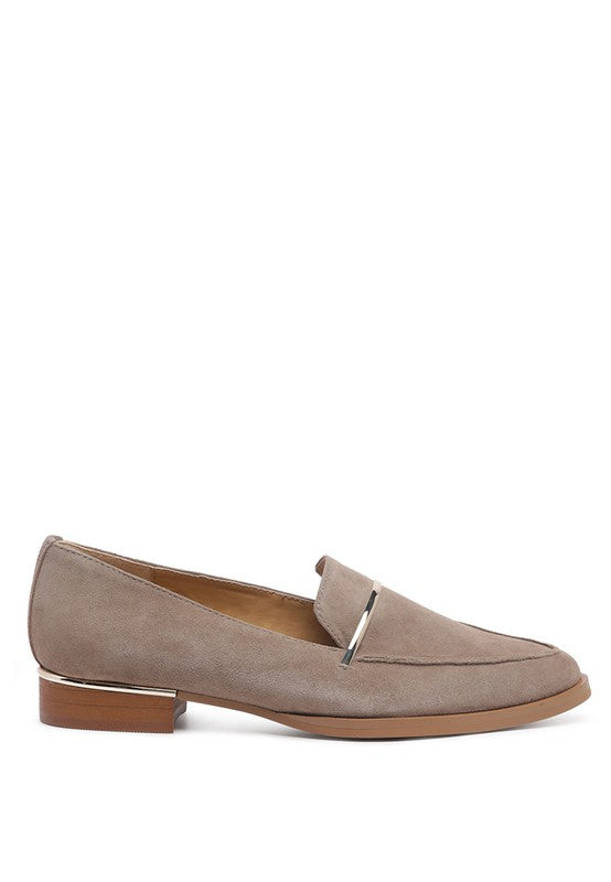 PAULINA Suede Leather Loafers - Tigbul's Variety Fashion Shop