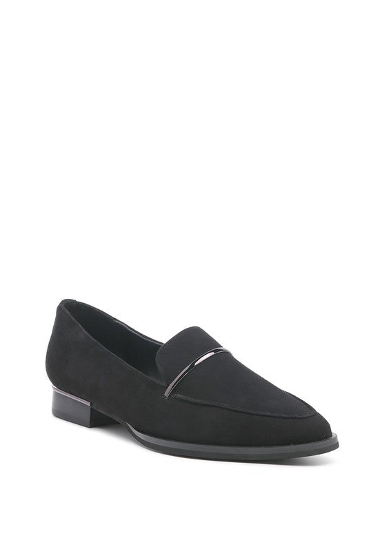 PAULINA Suede Leather Loafers - Tigbul's Variety Fashion Shop