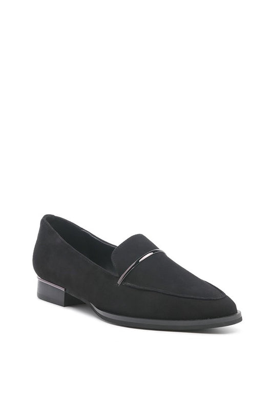 PAULINA Suede Leather Loafers - Tigbul's Variety Fashion Shop