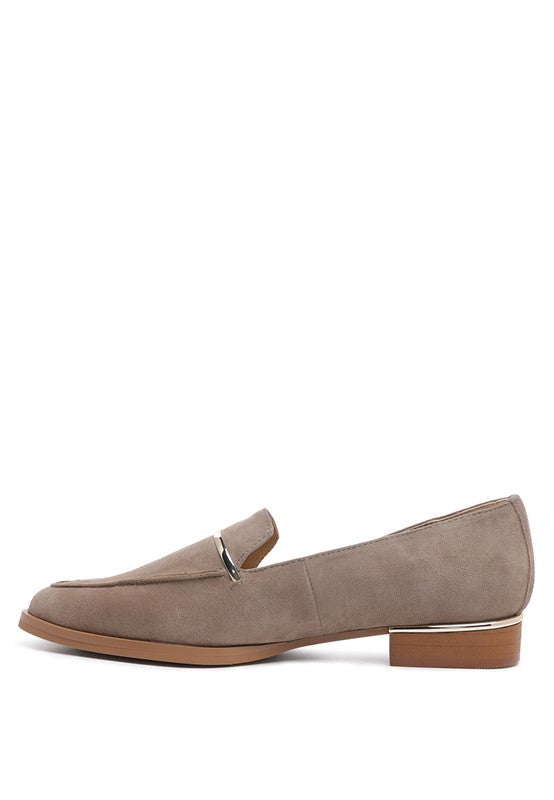 PAULINA Suede Leather Loafers - Tigbul's Variety Fashion Shop
