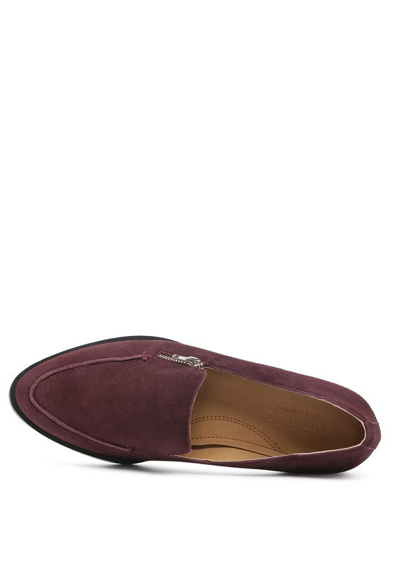 Women's Genuine Suede Slip-On Loafers - Tigbuls Variety Fashion