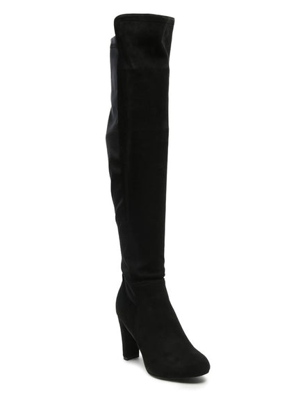 FAUNA KNEE HIGH BLOCK HEELED BOOT - Tigbul's Variety Fashion Shop
