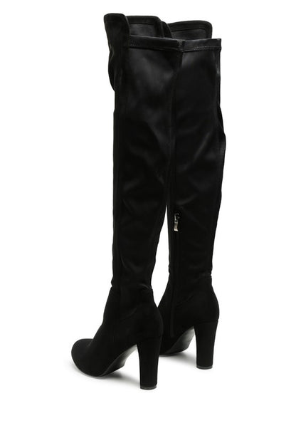FAUNA KNEE HIGH BLOCK HEELED BOOT - Tigbul's Variety Fashion Shop