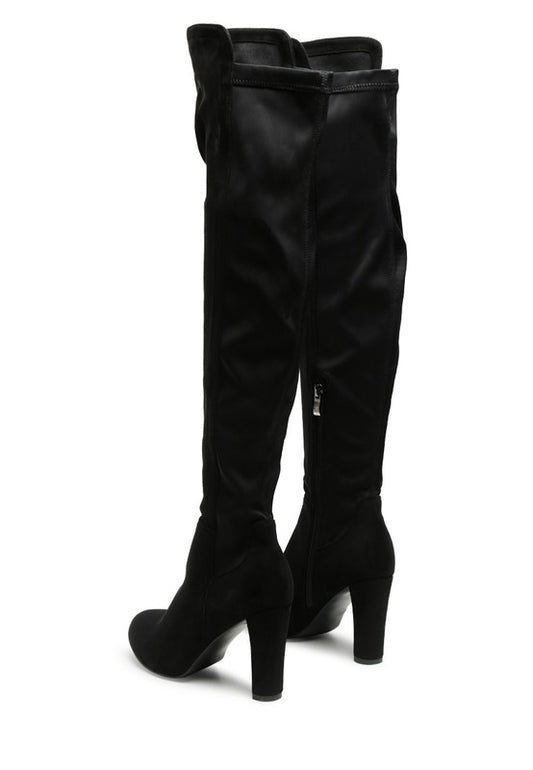 FAUNA KNEE HIGH BLOCK HEELED BOOT - Tigbul's Variety Fashion Shop