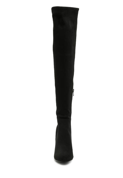 FAUNA KNEE HIGH BLOCK HEELED BOOT - Tigbul's Variety Fashion Shop