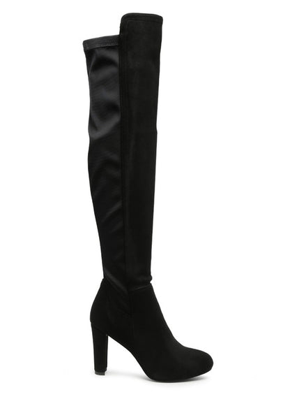 FAUNA KNEE HIGH BLOCK HEELED BOOT - Tigbul's Variety Fashion Shop