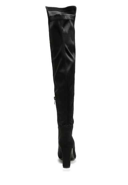 FAUNA KNEE HIGH BLOCK HEELED BOOT - Tigbul's Variety Fashion Shop