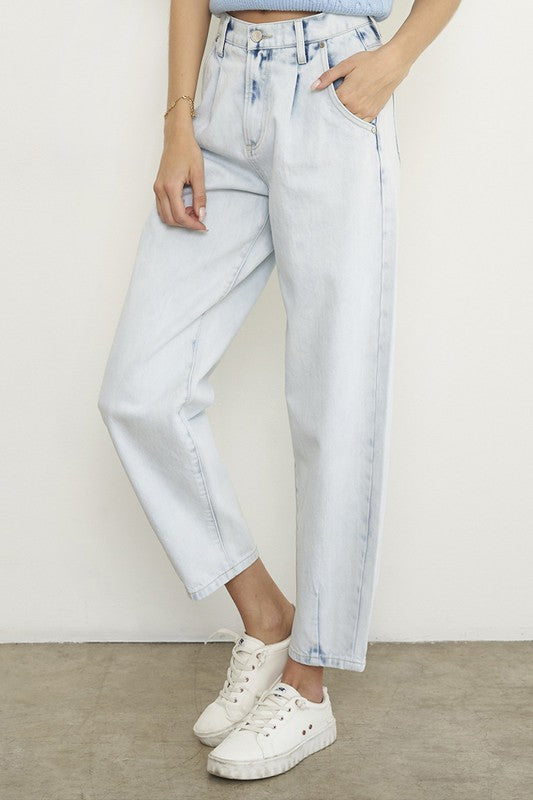 High Rise Balloon Slouch Jeans - Tigbul's Variety Fashion Shop