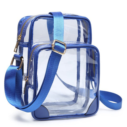 See Thru Multi Compartment Crossbody Bag - Tigbul's Variety Fashion Shop