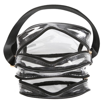 See Thru Multi Compartment Crossbody Bag - Tigbul's Variety Fashion Shop