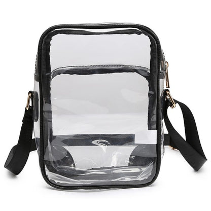 See Thru Multi Compartment Crossbody Bag - Tigbul's Variety Fashion Shop