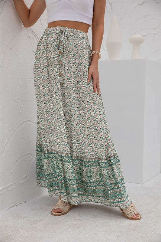 Womens Print Maxi Skirt - Tigbuls Variety Fashion