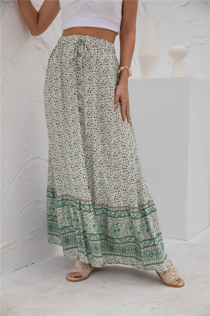 Womens Print Maxi Skirt - Tigbuls Variety Fashion