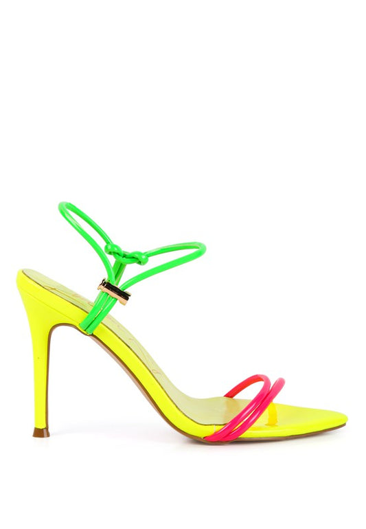 HIGH PORCH DRAWSTRING BAND HIGH HEELED SANDAL - Tigbul's Variety Fashion Shop