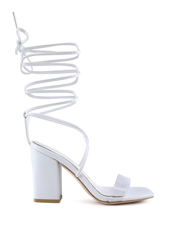 HIGH CULT STRAPPY TIE-UP BLOCK HEELS - Tigbuls Variety Fashion