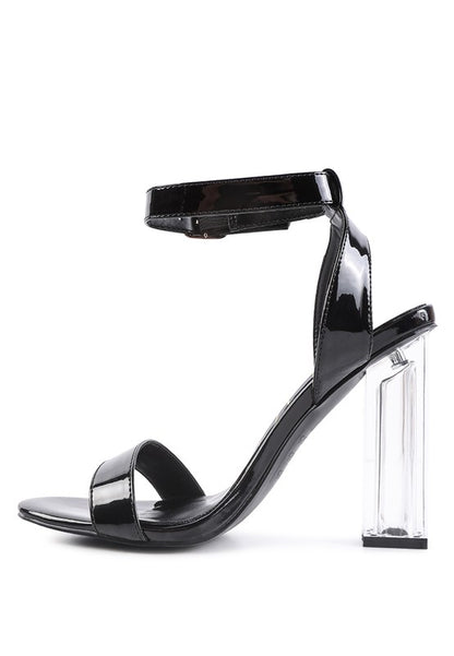 POLOMA Chunky Clear High Heeled Sandals - Tigbul's Variety Fashion Shop