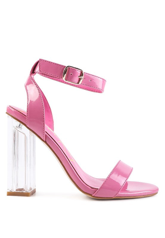 POLOMA Chunky Clear High Heeled Sandals - Tigbul's Variety Fashion Shop