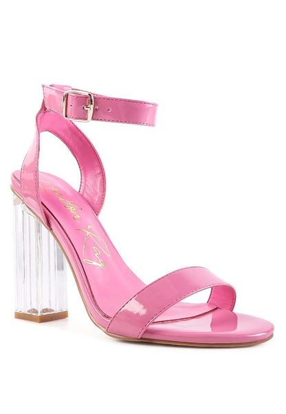 POLOMA Chunky Clear High Heeled Sandals - Tigbul's Variety Fashion Shop