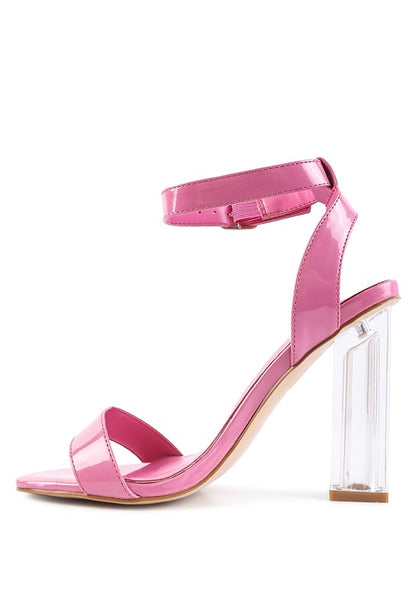 POLOMA Chunky Clear High Heeled Sandals - Tigbul's Variety Fashion Shop