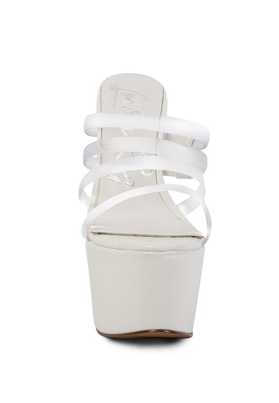 SHOTS UP ULTRA HIGH HEEL CLEAR STRAPS SANDALS - Tigbuls Variety Fashion