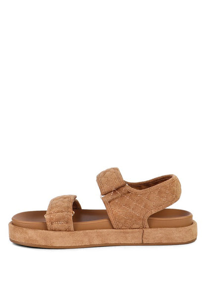 ANVIL QUILTED PLATFORM SANDALS - Tigbuls Variety Fashion