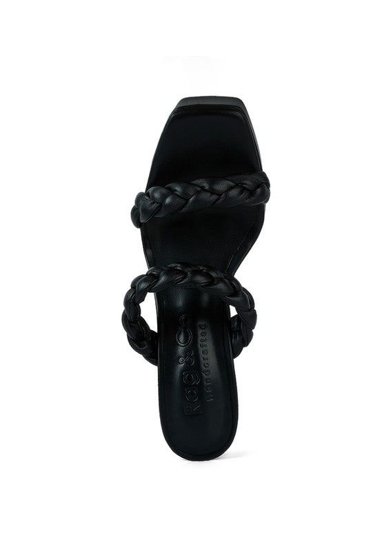 PIN-UP Braided High Heel Sandals - Tigbul's Variety Fashion Shop