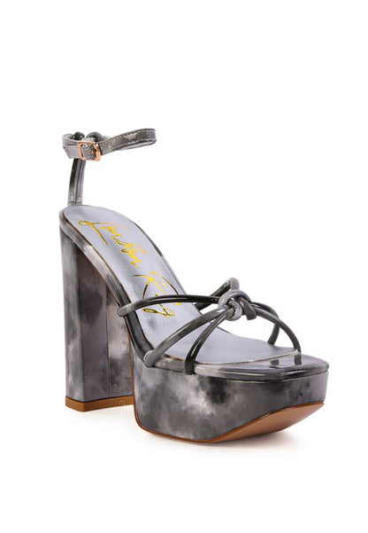 PRISMA TIE-DYE HIGH PLATFORM HEELED SANDALS - Tigbuls Variety Fashion