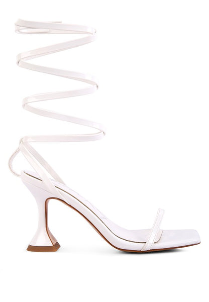 LEWK STRAPPY TIE UP SPOOL HEEL SANDALS - Tigbuls Variety Fashion