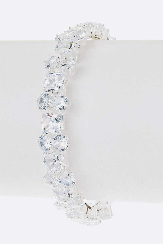 CZ Bridal Open Bracelet - Tigbul's Variety Fashion Shop