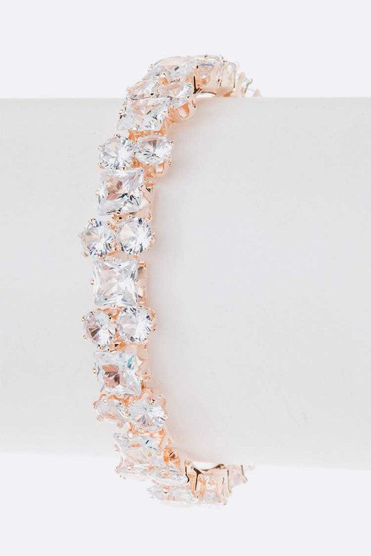 CZ Bridal Open Bracelet - Tigbul's Variety Fashion Shop