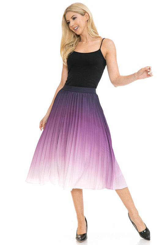 Women's High Waist Pleated A-Line Swing - Tigbul's Variety Fashion Shop