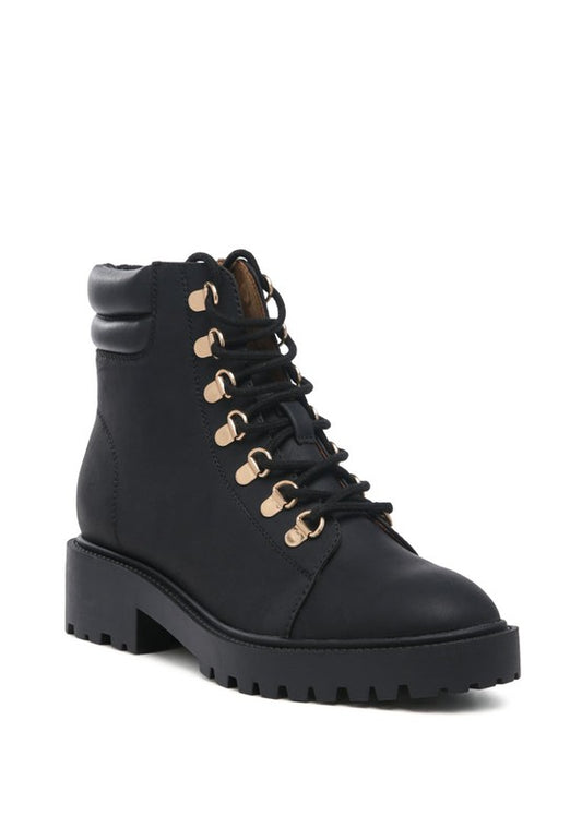 SHIRLY SOFT LEATHER LACE-UP BOOTS - Tigbuls Variety Fashion