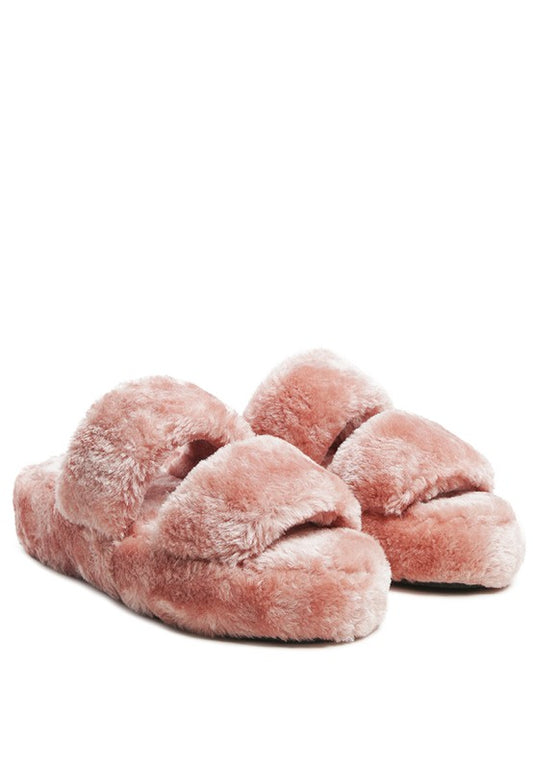 SMOOTHIE FUR SLIP-ON FLATS - Tigbuls Variety Fashion