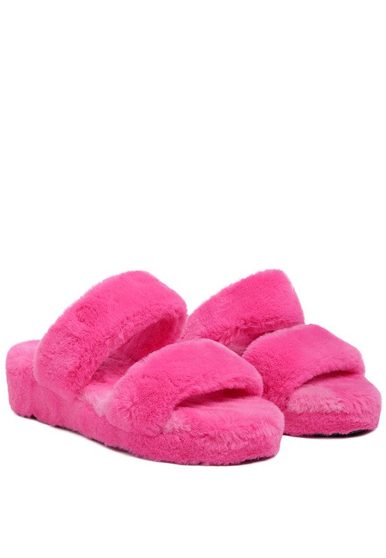 SMOOTHIE FUR SLIP-ON FLATS - Tigbuls Variety Fashion