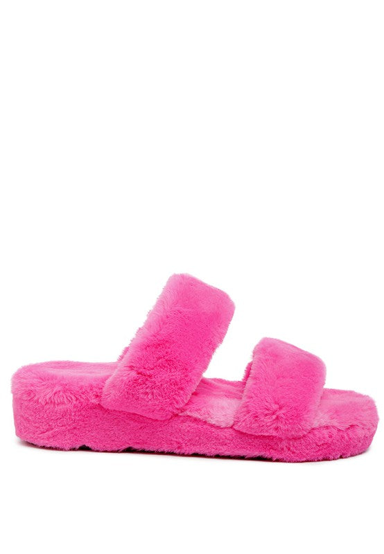 SMOOTHIE FUR SLIP-ON FLATS - Tigbuls Variety Fashion