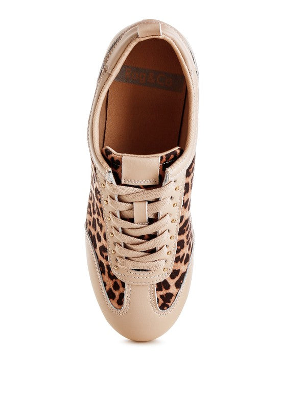 Narati Leopard Print Real Leather Sneakers - Tigbul's Variety Fashion Shop