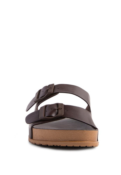 London Rag Minata Platform Buckled Slide Sandal - Tigbul's Variety Fashion Shop