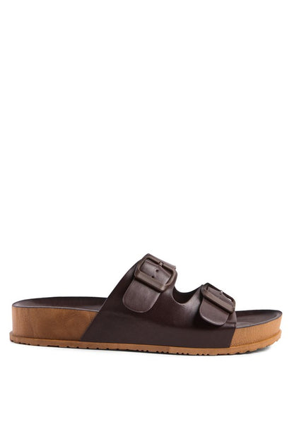 London Rag Minata Platform Buckled Slide Sandal - Tigbul's Variety Fashion Shop