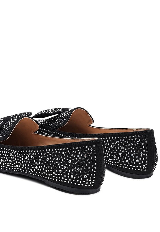 Sizes 5 & 8 Dewdrops Embellished Casual Bow Loafers - Tigbuls Variety Fashion