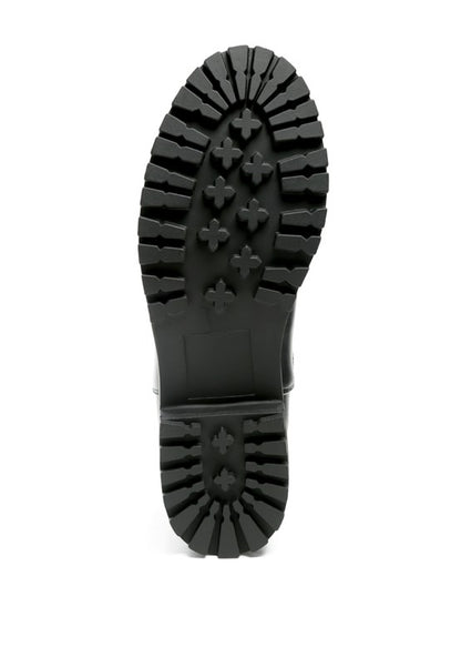 FROTHY BUCKLED ANKLE BOOT WITH CROC DETAIL - Tigbul's Variety Fashion Shop