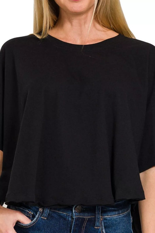 Zenana Cotton Round Neck Short Sleeve T-Shirt - Tigbul's Variety Fashion Shop