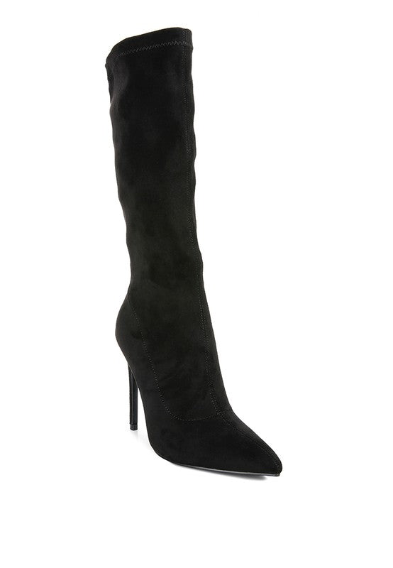 Playdate Pointed Toe High Heeled Calf Boot - Tigbuls Variety Fashion