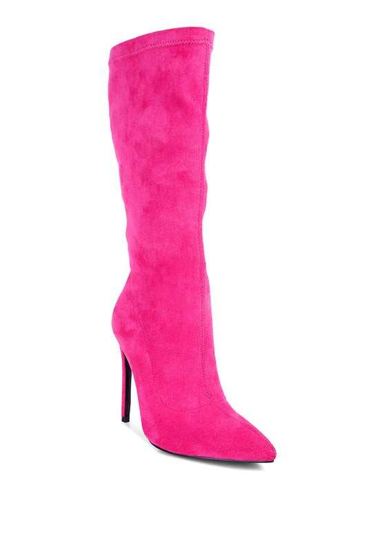 Playdate Pointed Toe High Heeled Calf Boot - Tigbuls Variety Fashion