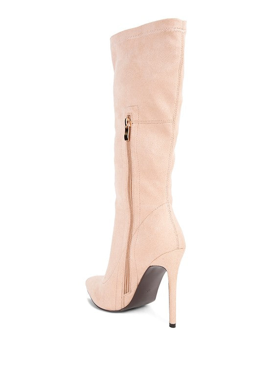 Playdate Pointed Toe High Heeled Calf Boot - Tigbuls Variety Fashion