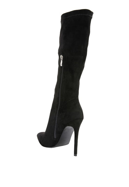 Playdate Pointed Toe High Heeled Calf Boot - Tigbuls Variety Fashion