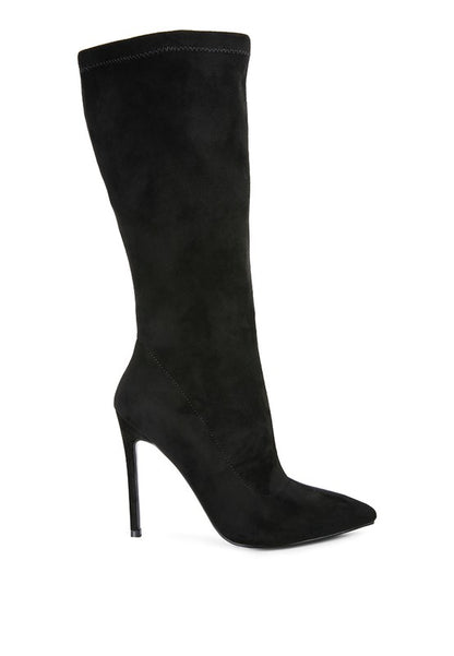 Playdate Pointed Toe High Heeled Calf Boot - Tigbuls Variety Fashion